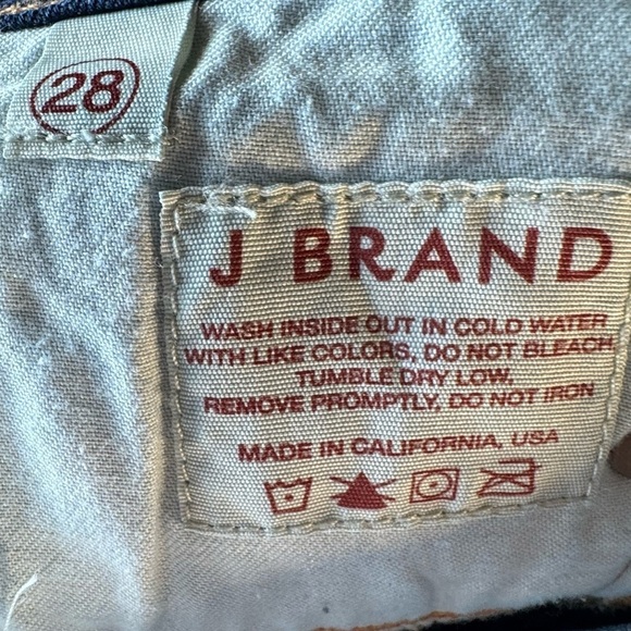 J Brand The Cigar Leg Dark Blue Denim Jeans Womens Size 28 - Picture 2 of 8